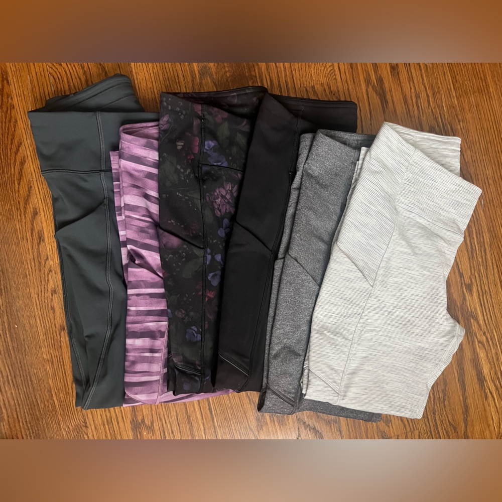 Lot of Lululemon Pace Rival crop leggings